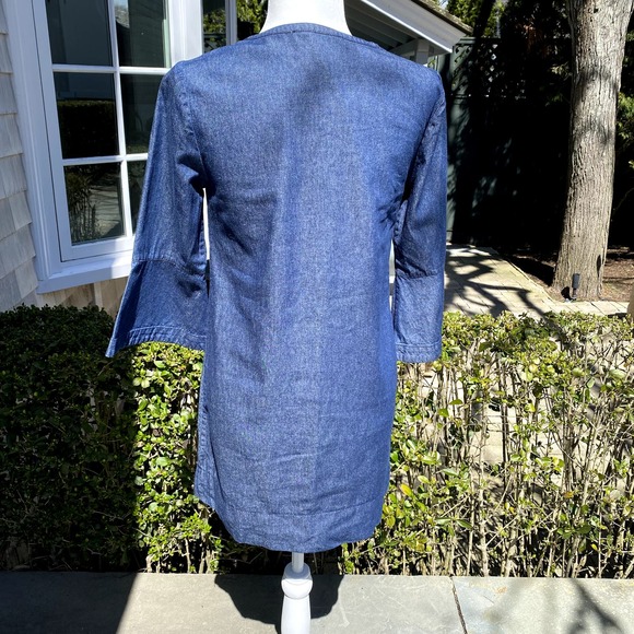 Draper James Denim Dress Women's Size 2 Bell Sleeve - Picture 2 of 8